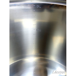15L stainless steel bucket with plinth