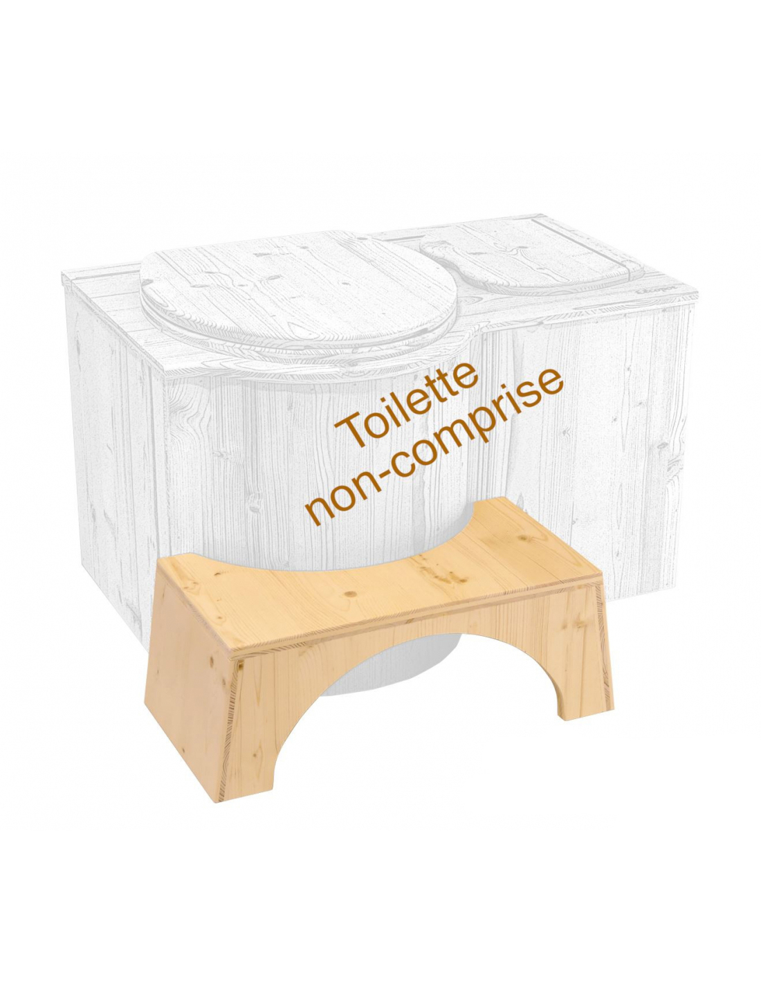 Tabouret De Toilette Physiologique En Bois - Fabriqué En France