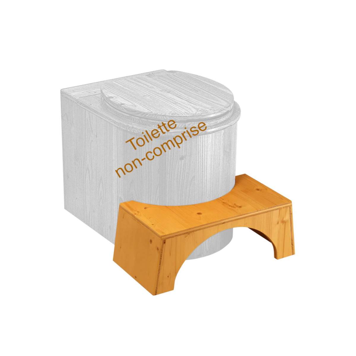 Tabouret réhausseur physiologique pour toilette