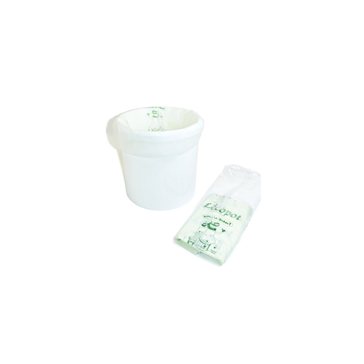 Lote de 100 bolsas compostables de 50 litros. Ideal para sanitario seco