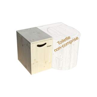 Holzbox für Sägespäne mit Deckel von Lécopot
