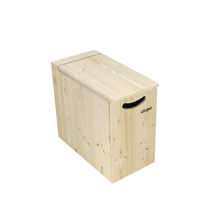 Holzbox für Sägespäne  mit Deckel von Lécopot