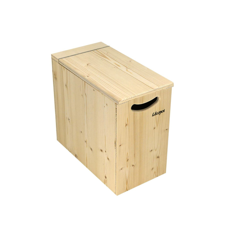 Holzbox für Sägespäne  mit Deckel von Lécopot