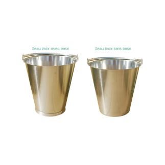 15L stainless steel bucket with plinth