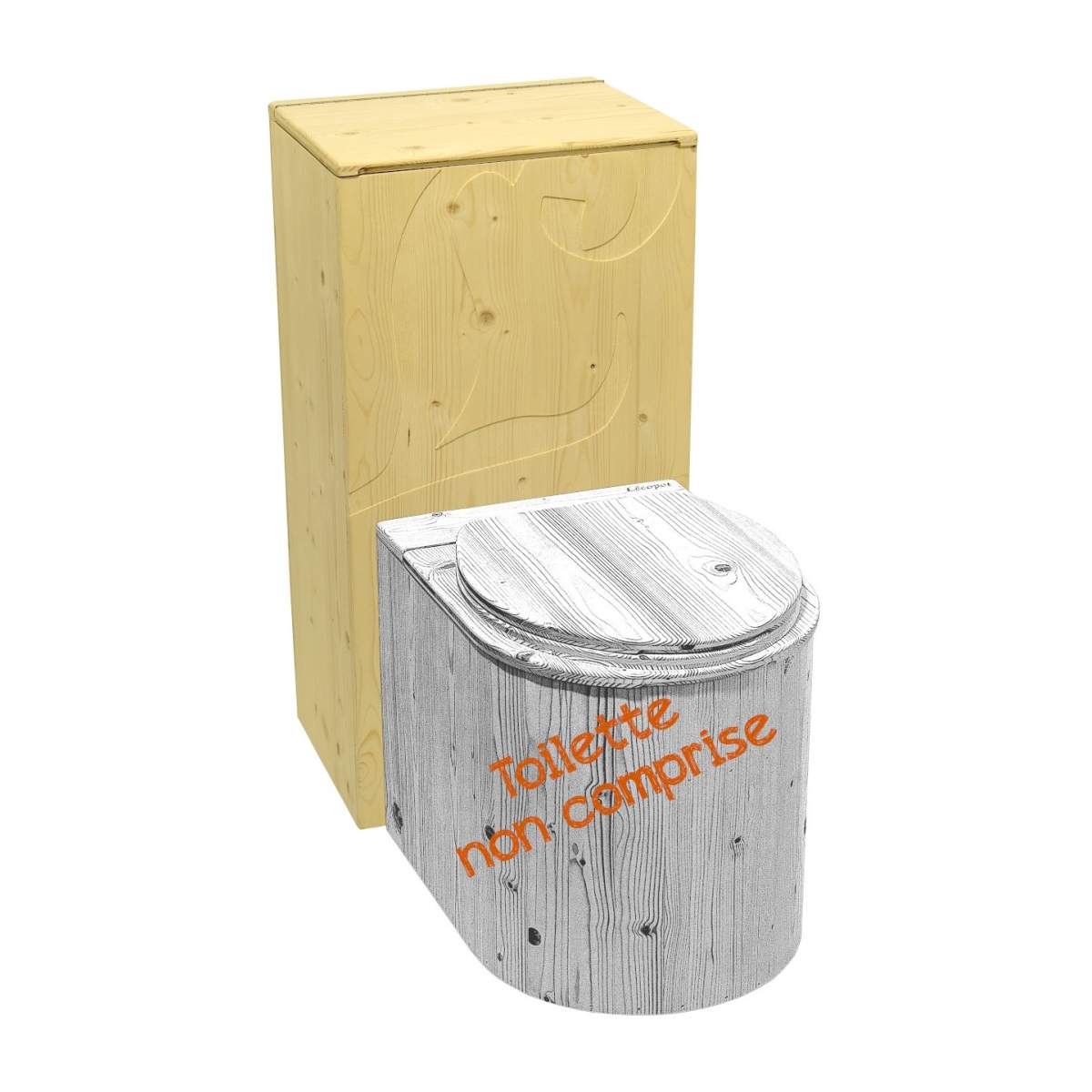 Sawdust Container with cover for compost toilet - Lécopot