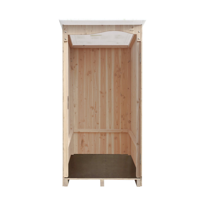 Der Ventarèl - Douglasie-Trockentoilettenhäuschen für draußen. Lécopot