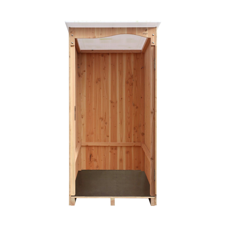 Der Ventarèl - Douglasie-Trockentoilettenhäuschen für draußen. Lécopot