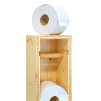 Dispensador de papel higiénico de madera