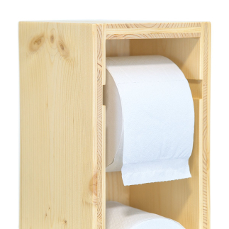 Dispensador de papel higiénico de madera
