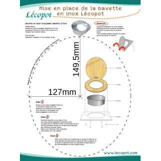 Complete self-build compost toilet set with stainless steel bucket