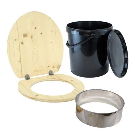 Complete self-build compost toilet set with plastic bucket - Lécopot