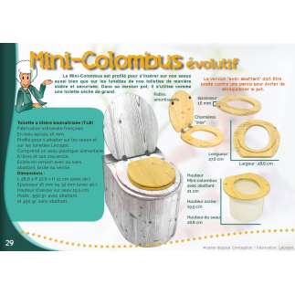 New Mini Colombus – Baby Water-free toilet - Lécopot Compost Toilets