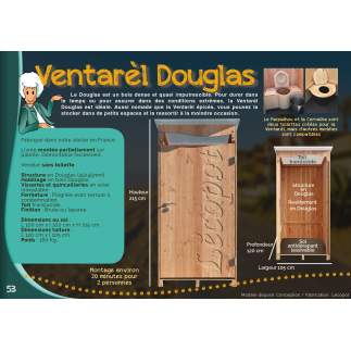 La Ventarèl - Cabine extérieure DOUGLAS pour toilette sèche LECOPOT