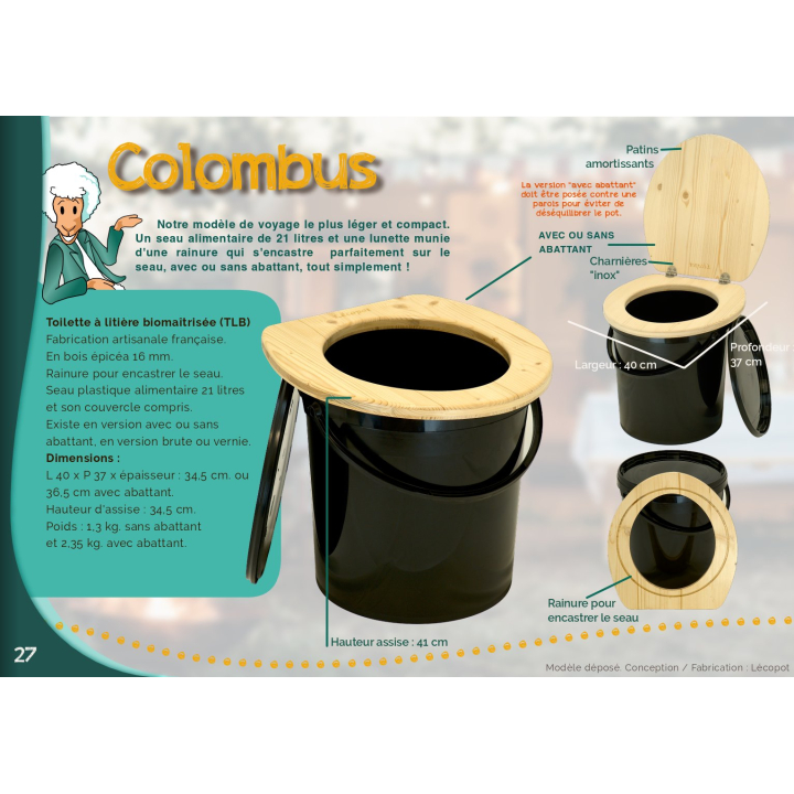 Colombus - Toilette sèche de voyage LECOPOT