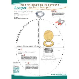 Bavette inox pour toilette sèche LECOPOT