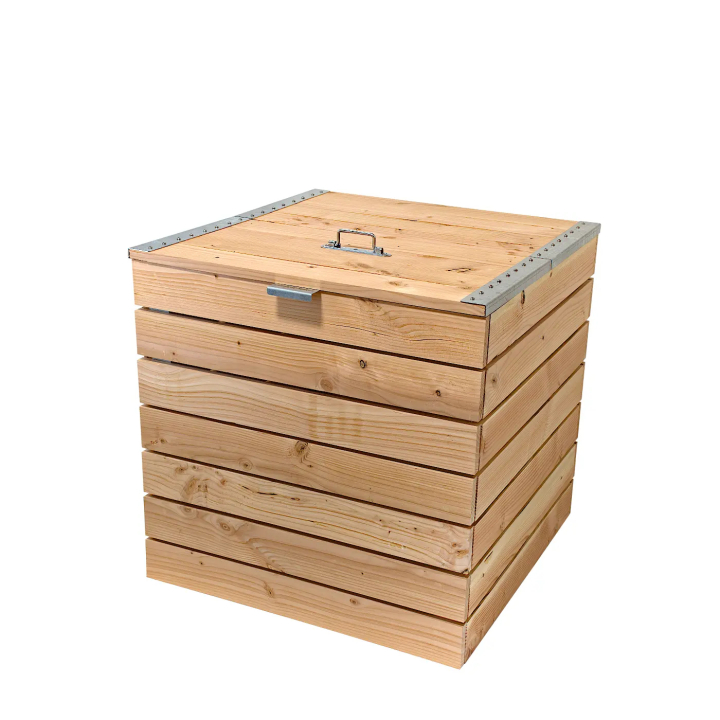 Pack 3 composteurs bois Douglas et métal 3 x 365 litres