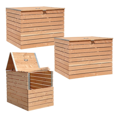 Set of three composters  in Douglas wood. 4800 litres capacity