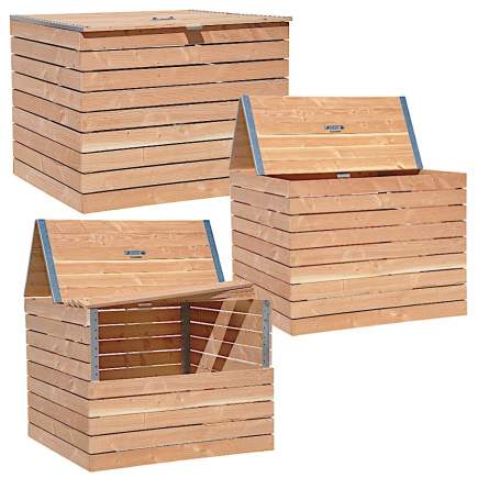 Pack 3 composteurs bois Douglas pour toilettes sèches 3x1200 litres