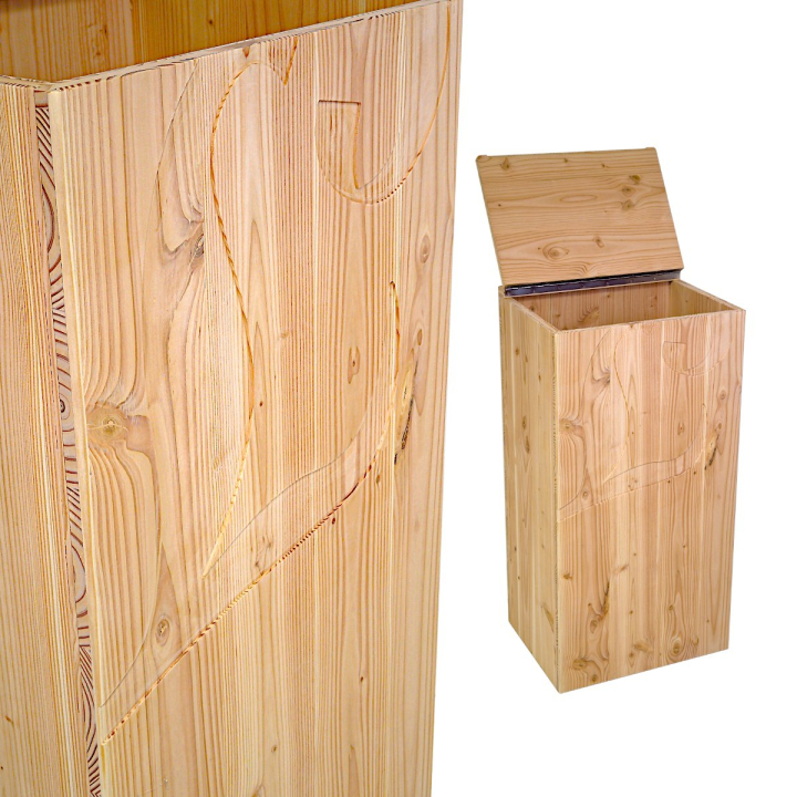 Sawdust Container with cover for compost toilet in Douglas - Lécopot