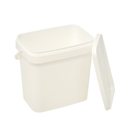 Cubo rectangular de 10 litros para inodoro seco con separación de orina