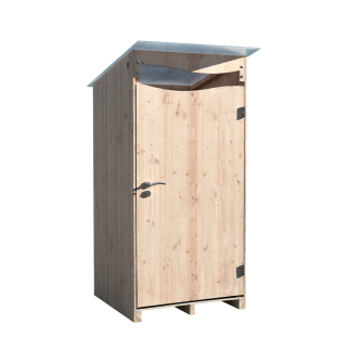 Der Ventarèl - Douglasie-Trockentoilettenhäuschen für draußen. Lécopot