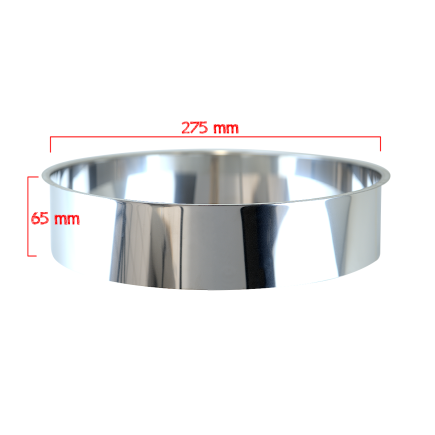 Stainless steel collar for compost toilets - Short model