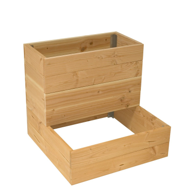 Modular Raised Garden Beds with Integrated Composter