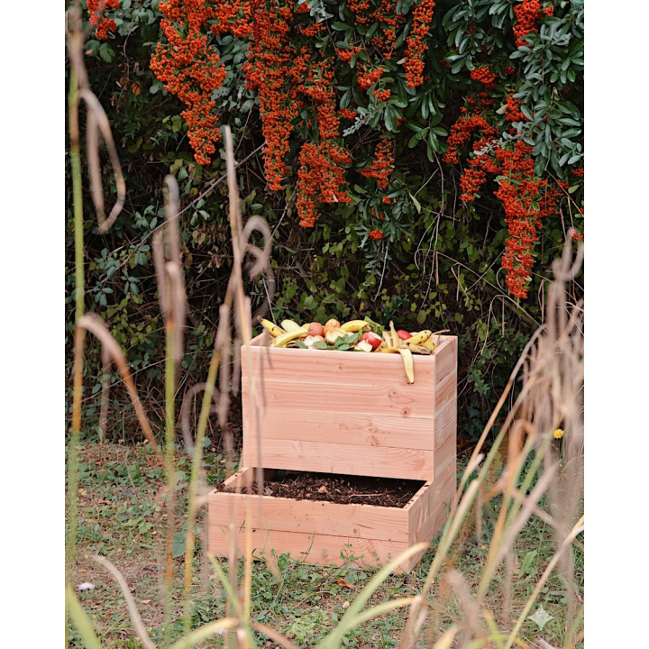 Carrés potagers modulables avec composteur