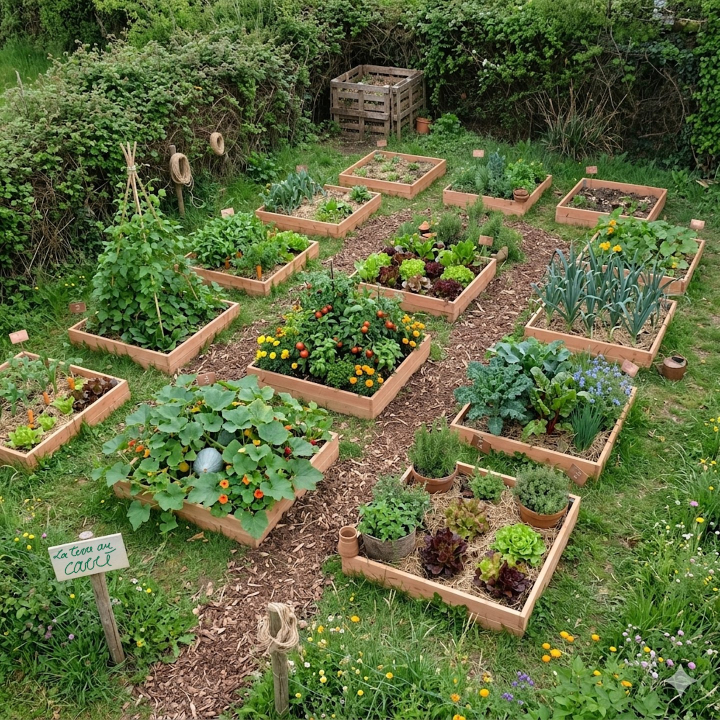 Carré Potager Modulable en Bois Douglas 90x90cm | Origine France