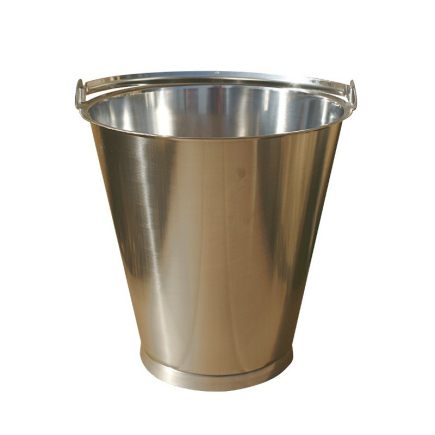 15L stainless steel bucket with plinth - dry toilets
