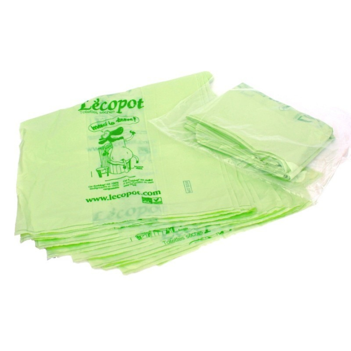 Lote de 100 bolsas compostables de 50 litros. Ideal para sanitario seco