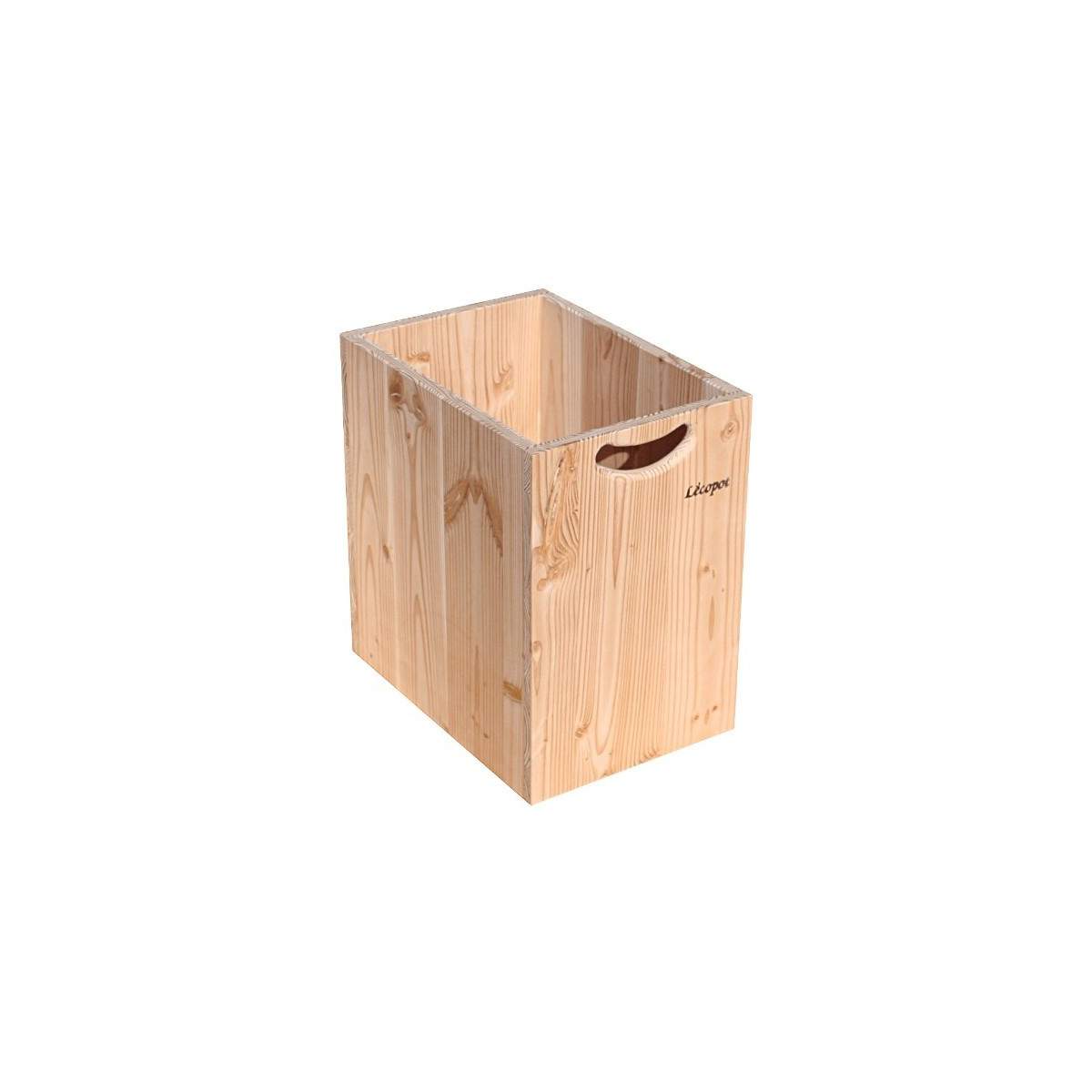 Holzbox für Sägespäne ohne Deckel