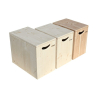 Holzbox für Sägespäne mit  Deckel
